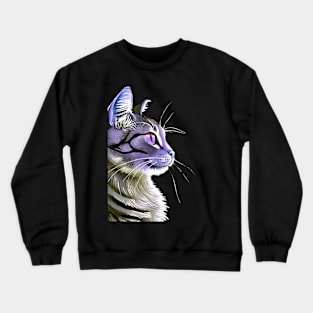 Space Cat Cute Cat Lover Gift Crewneck Sweatshirt